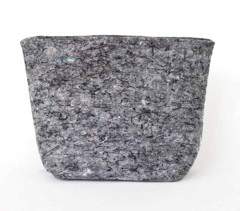 panier textile gris vivaluz feutre