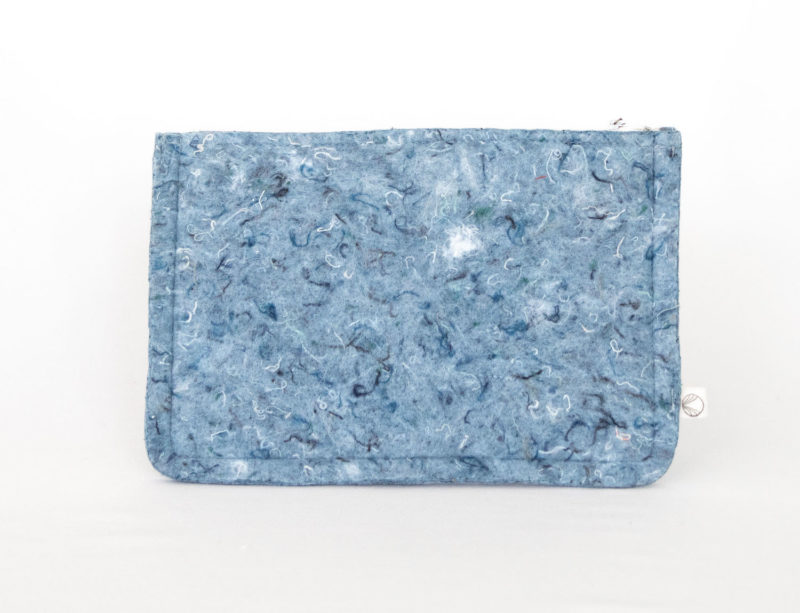 trousse en feutre personnalisable vivaluz bleu